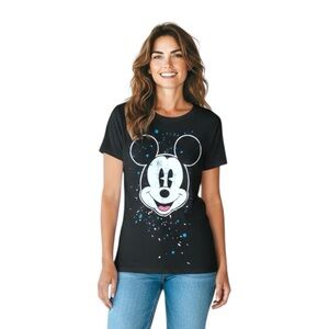 Disney Women’s Size XS Black Mickey Mouse T-Shirt